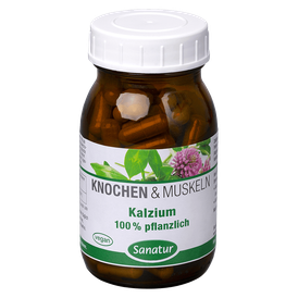 Produktansicht von Sanatur Kalzium 100% pflanzlich 100 Kapseln